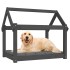 Cama para perros madera maciza de pino gris 81x60x70