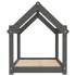 Cama para perros madera maciza de pino gris 81x60x70