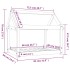 Cama para perros madera maciza de pino gris 81x60x70