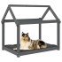 Cama para perros madera maciza de pino gris 101x70x90