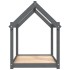 Cama para perros madera maciza de pino gris 101x70x90