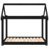 Cama para perros madera maciza de pino negro 101x70x90