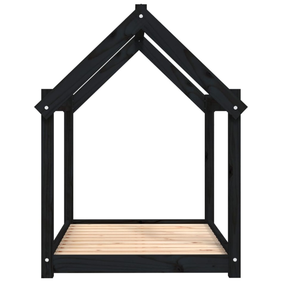 Cama para perros madera maciza de pino negro 101x70x90