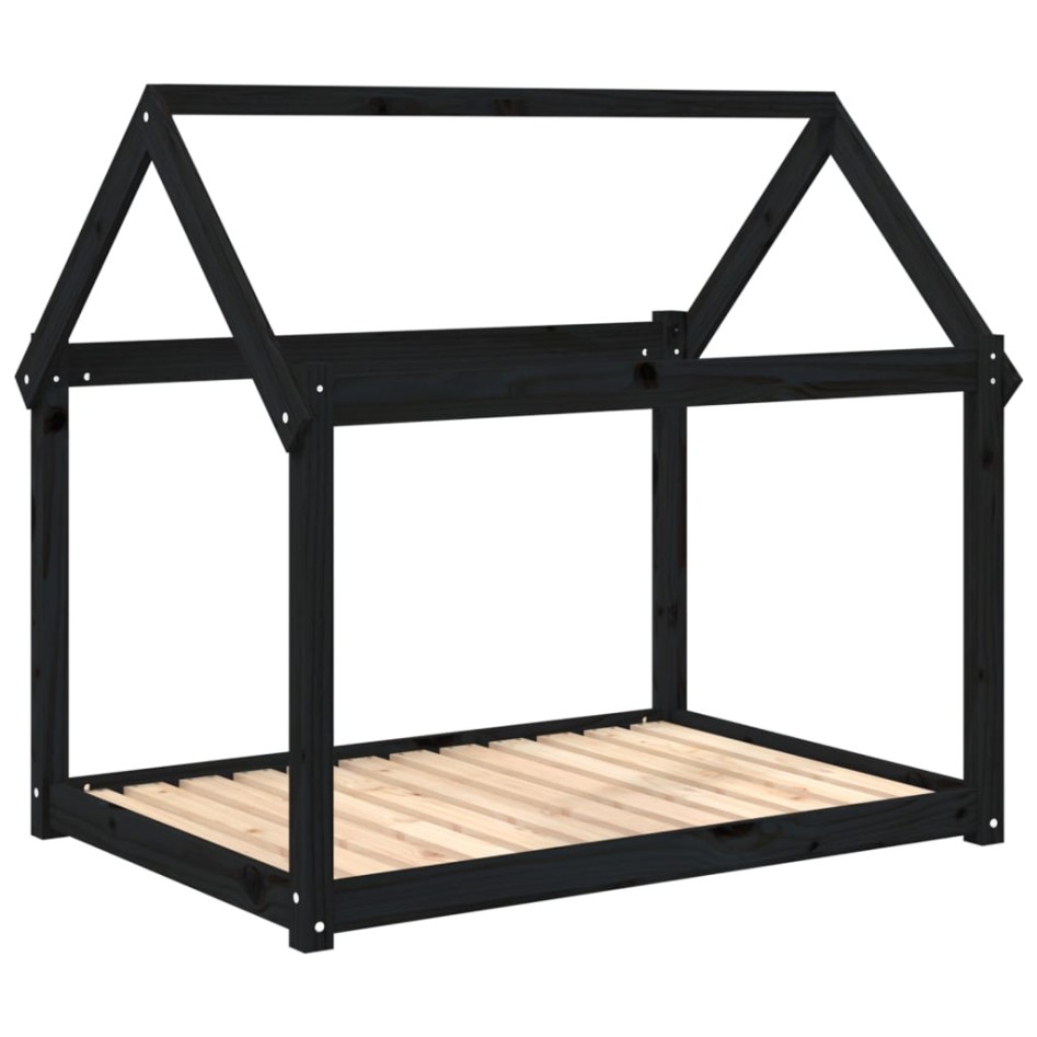 Cama para perros madera maciza de pino negro 111x80x100