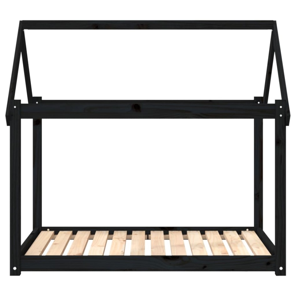 Cama para perros madera maciza de pino negro 111x80x100