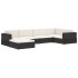 Asiento seccional central con cojines 1ud ratán sintético