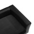 Sofá para perros felpa y cuero sintético negro 60x43x30
