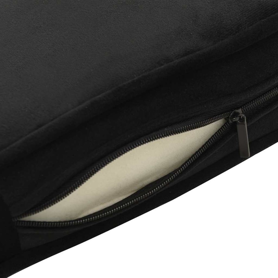 Sofá para perros felpa y cuero sintético negro 60x43x30