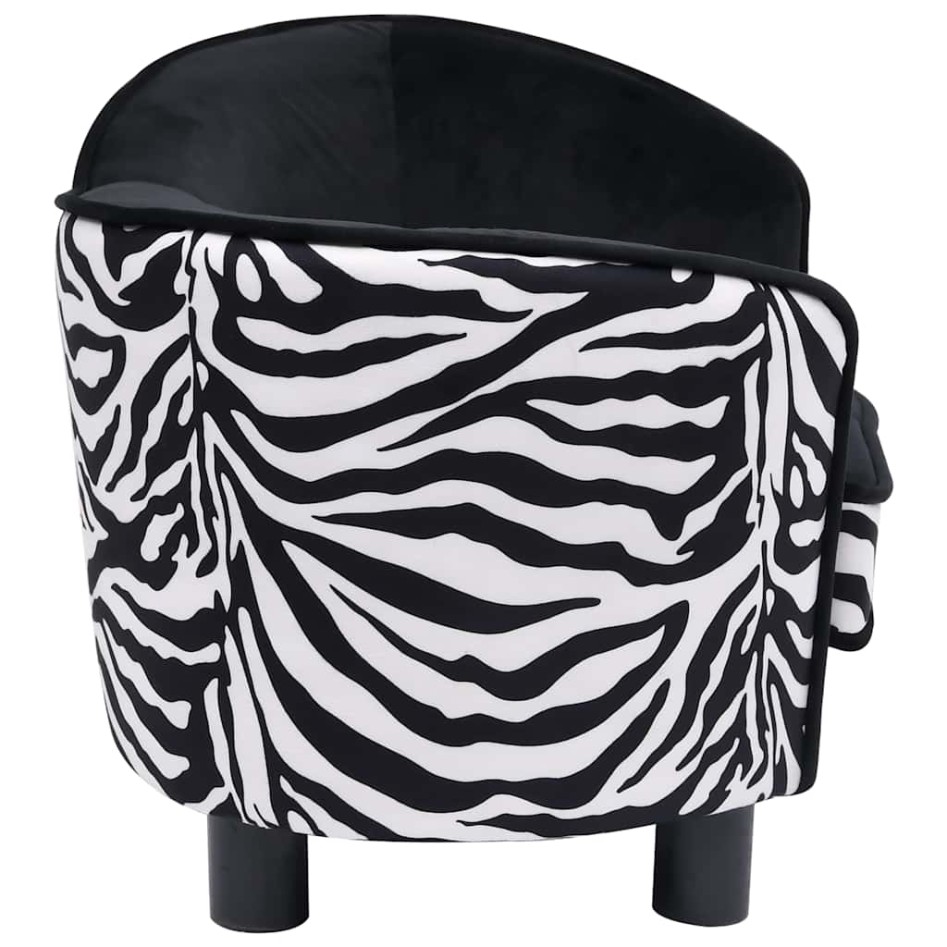 Sofá para perros felpa negro 68x38x38