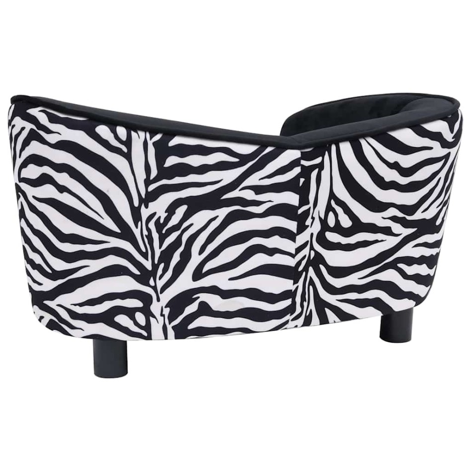 Sofá para perros felpa negro 68x38x38