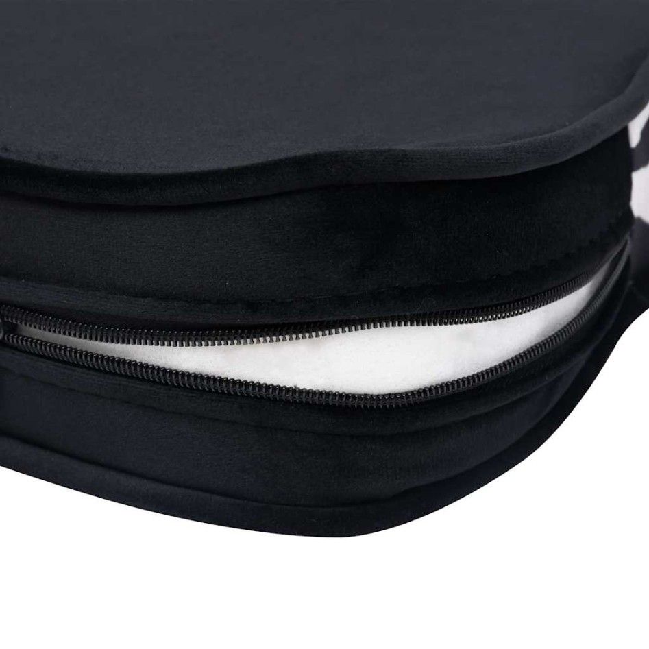 Sofá para perros felpa negro 68x38x38