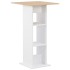 Mesa alta de bar blanco y roble Sonoma 60x60x110