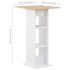 Mesa alta de bar blanco y roble Sonoma 60x60x110