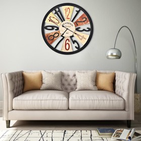 Reloj de pared de metal multicolor 60