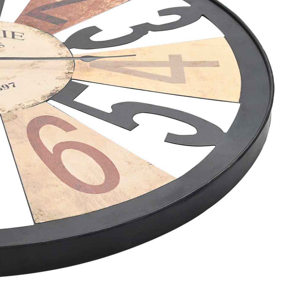 Reloj de pared de metal multicolor 60