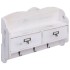 Perchero de pared de madera blanco 50x10x34