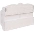 Perchero de pared de madera blanco 50x10x34