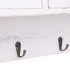 Perchero de pared de madera blanco 50x10x34