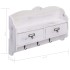 Perchero de pared de madera blanco 50x10x34