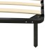 Estructura de cama sin colchón metal negro 100x200