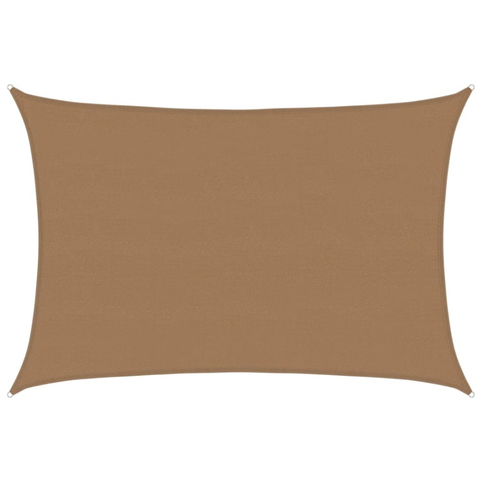 Toldo de vela HDPE gris taupe 160 g/m² 5x6