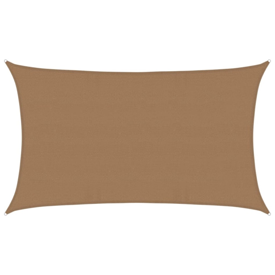 Toldo de vela gris taupe HDPE 160 g/m² 5x8