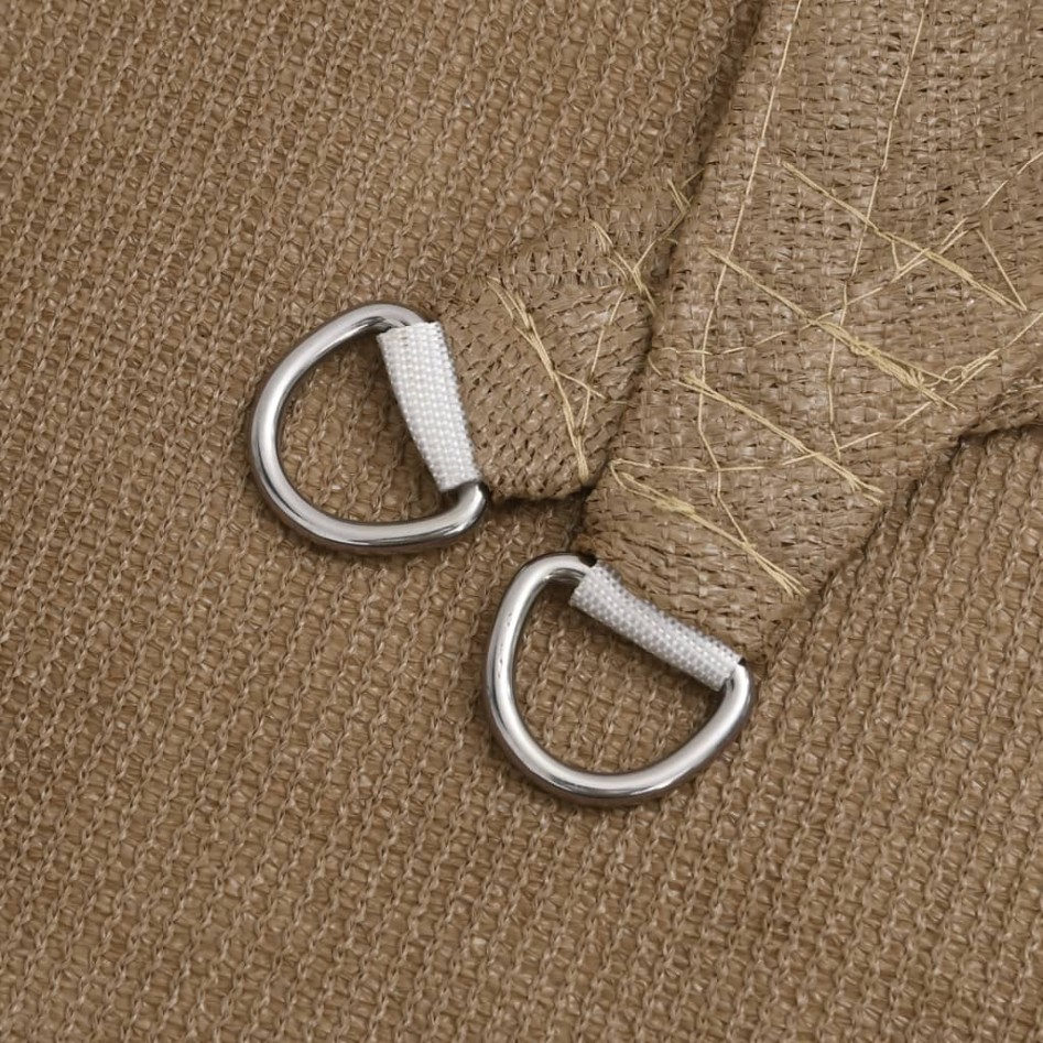 Toldo de vela gris taupe HDPE 160 g/m² 5x8