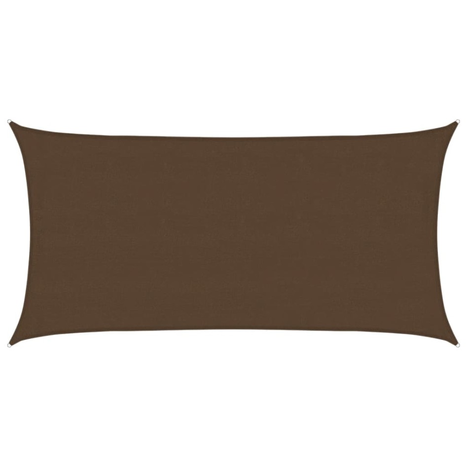 Toldo de vela HDPE marrón 160 g/m² 4x7