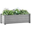 Arriate de jardín PP gris piedra 100x43x35 cm