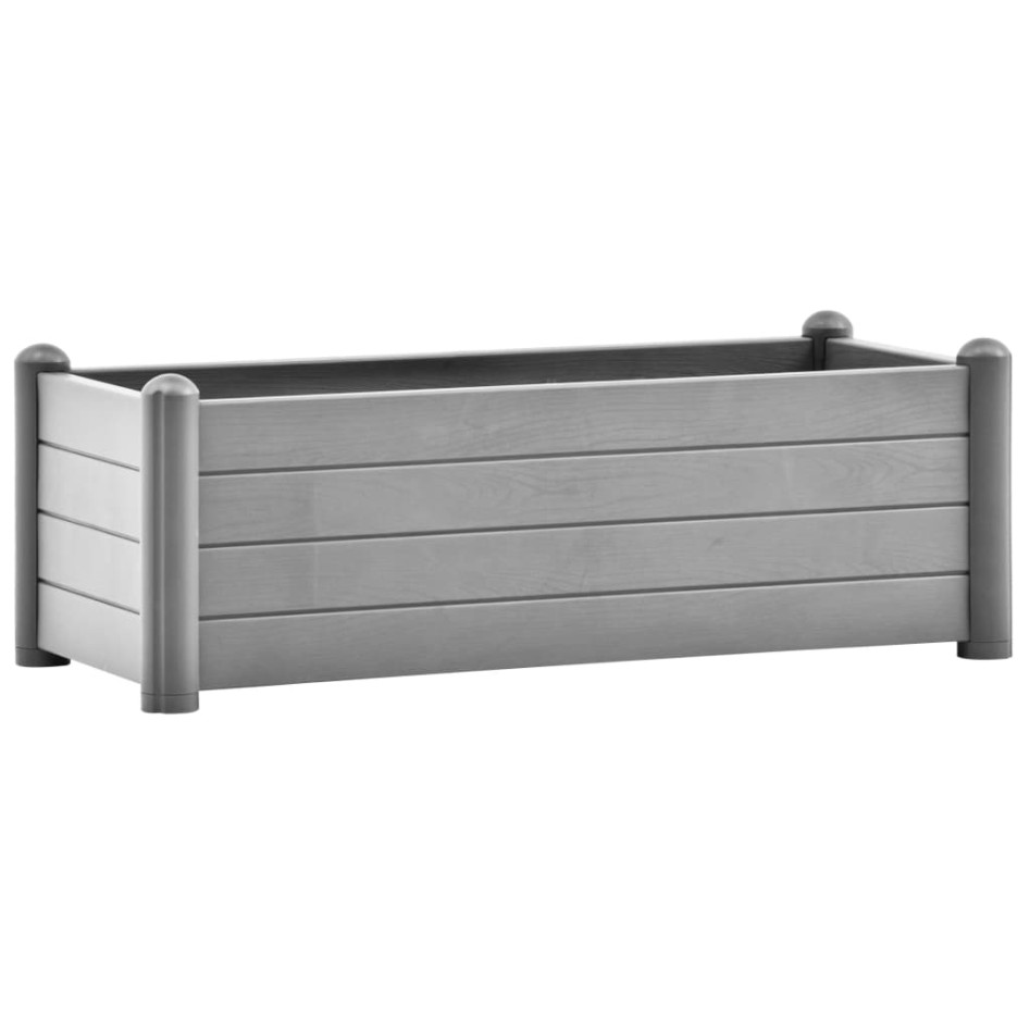 Arriate de jardín PP gris piedra 100x43x35