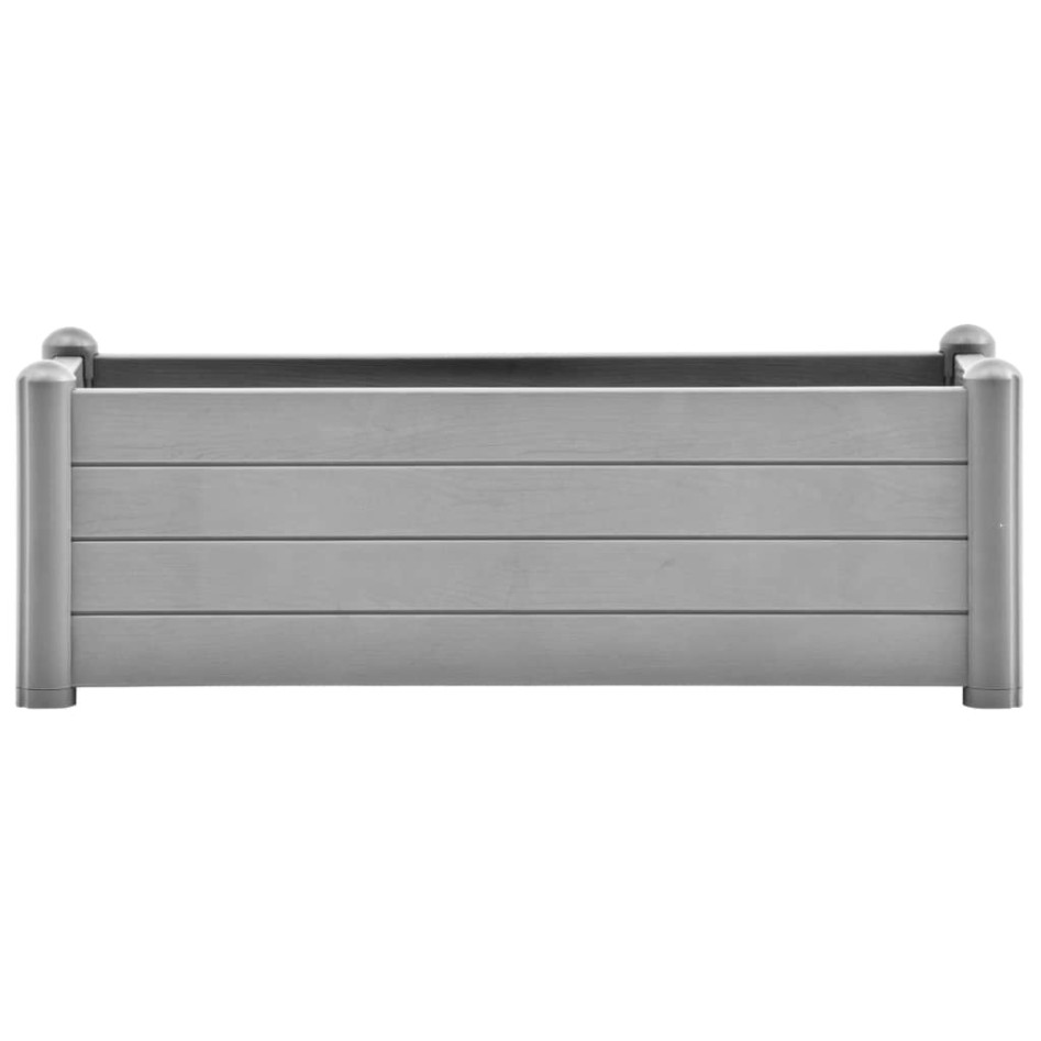 Arriate de jardín PP gris piedra 100x43x35