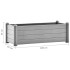 Arriate de jardín PP gris piedra 100x43x35