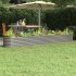 Jardinera arriate acero recubrimiento polvo gris 332x40x36