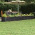 Jardinera arriate acero recubierto polvo antracita 332x40x36