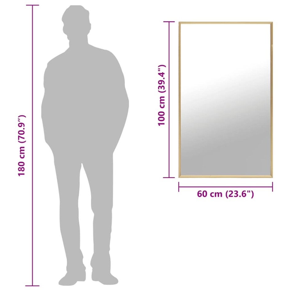 Espejo dorado 100x60