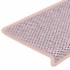 Alfombrilla autoadhesiva escalera sisal 15 uds rosa 65x21x4