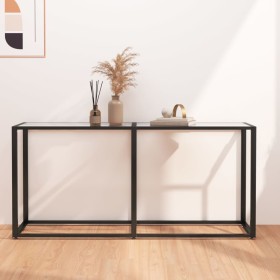 Mesa consola vidrio templado transparente 160x35x75,5