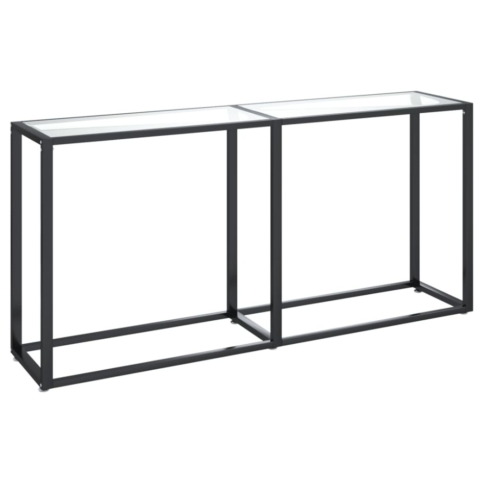 Mesa consola vidrio templado transparente 160x35x75,5