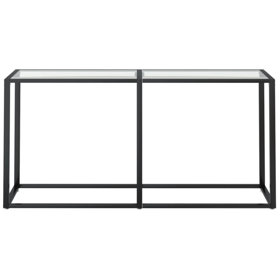 Mesa consola vidrio templado transparente 160x35x75,5