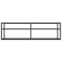 Mueble de TV vidrio templado color mármol negro 140x40x40,5