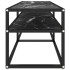 Mueble de TV vidrio templado color mármol negro 140x40x40,5