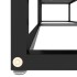 Mueble de TV vidrio templado color mármol negro 140x40x40,5
