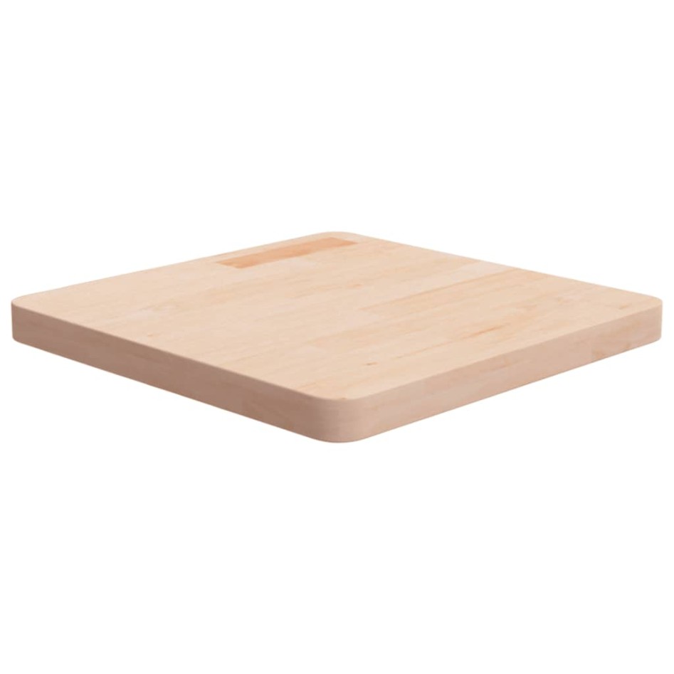 Tablero de mesa cuadrada madera roble sin tratar 50x50x4