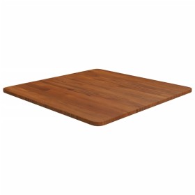 Tablero de mesa cuadrada madera roble marrón oscuro