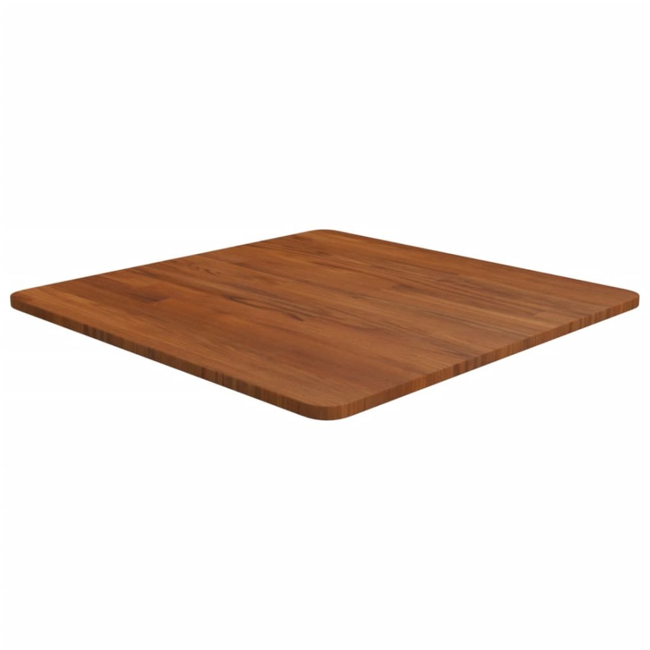 Tablero de mesa cuadrada madera roble marrón oscuro