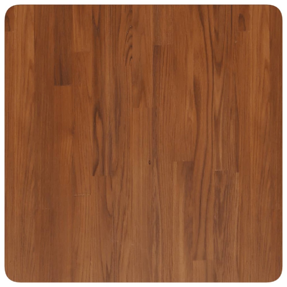 Tablero de mesa cuadrada madera roble marrón oscuro
