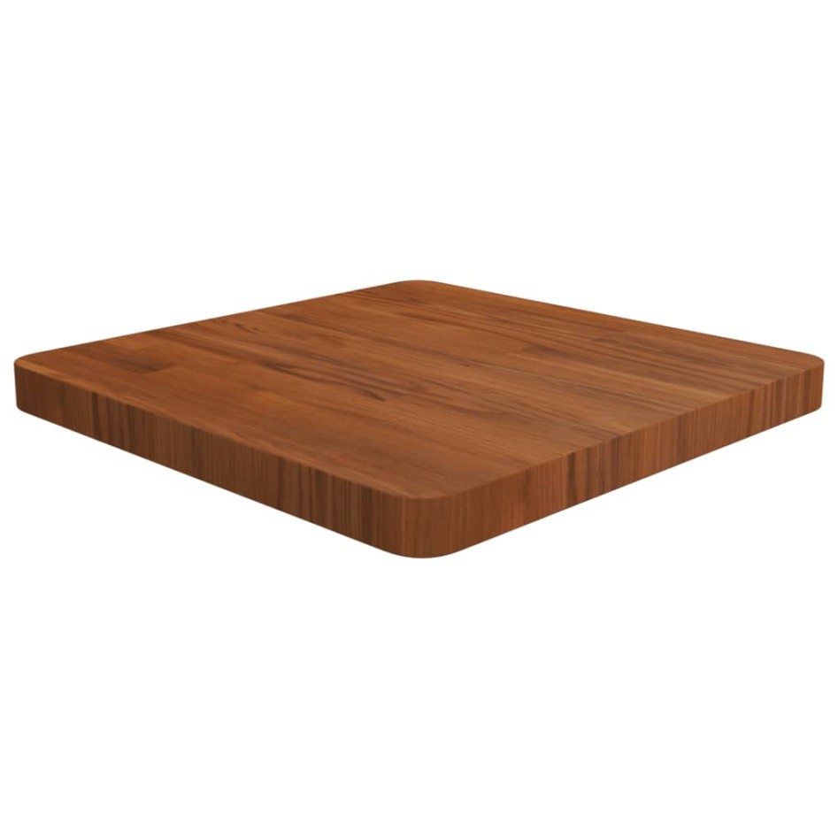 Tablero de mesa cuadrada madera roble marrón oscuro 50x50x4