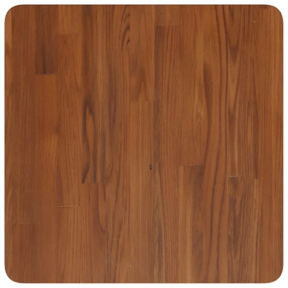 Tablero de mesa cuadrada madera roble marrón oscuro 50x50x4