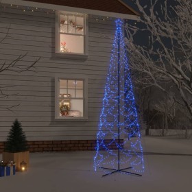 Árbol de Navidad cónico 1400 LED azul 160x500