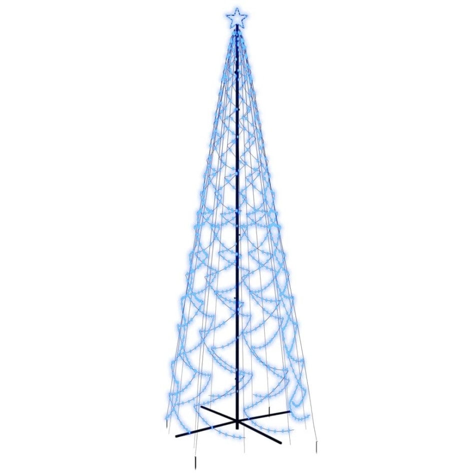 Árbol de Navidad cónico 1400 LED azul 160x500